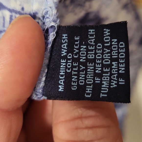 WESTBOUND WOMAN BLUE FLORAL PRINT PULL OVER FRONT BUTTONS SIZE 3X - Picture 7 of 10